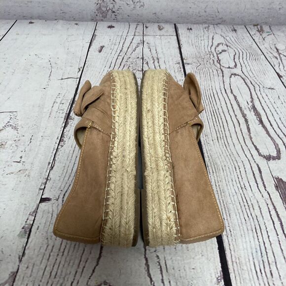 Circus Sam Edelman Shoes Womens 7.5 Cali Espadrille Golden Caramel‎ Bow Slip On - Picture 6 of 8